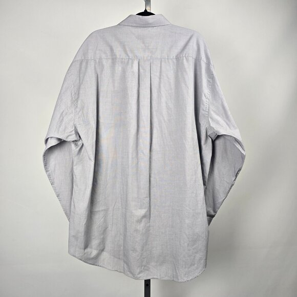 Protocol Grey Cotton Button Up Shirt Size Tall/18 1/2 37/38 - Picture 5 of 7